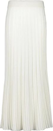 Balmain Gonna lunga in maglia plissettata - Bianco
