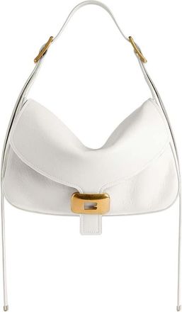 Balenciaga White Clicca Medium Shoulder Bag