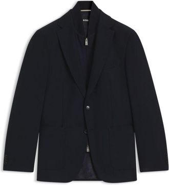 BOSS Slim-fit jacket with integrated vest