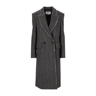Stella McCartney Dames, Mantels, Grijs, Maat: XS Leer