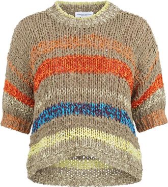 Roberto Collina Round-neck Knitwear, female, Multicolor, Size: M Round-neck Knitwear