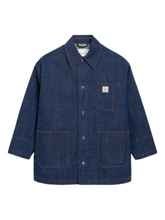 Ami heritage-label denim jacket - unisex - Cotton - L - Blue