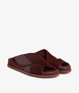 Pedro Garcia Slide criss cross sandal with anatomical sole in suede |Danai | Spring Summer 26 | PEDRO GARCIA