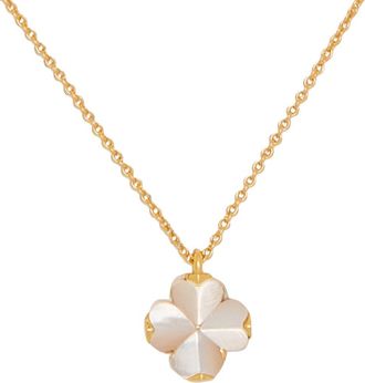 Kate Spade New York spade mother-of-pearl flower mini pendant necklace in Mother Of Pearl at Nordstrom