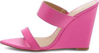 Generic Pink,9.5 UK,Womens Wedge Sandals Peep Open Toe Wedges Slingback Slip-On Mule Pumps Two Strap Comfortable Formal Wedding Party Dress Shoes