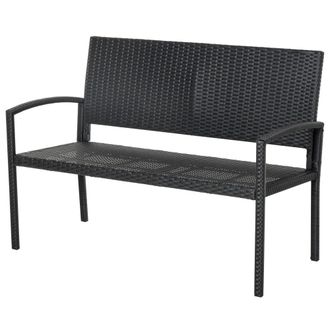OUTSUNNY Banco de jard&iacute;n 122x60x85 cm negro