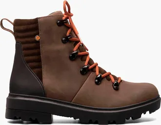 Bogs Womens Holly Lace Leather Boots In Brown