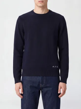 A.P.C. A. P.C. Maglia girocollo in pura lana con logo ricamato