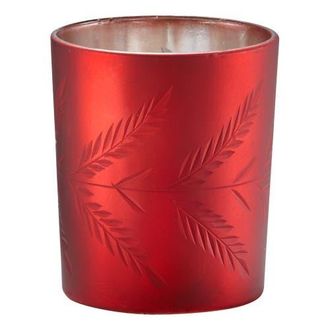Tag Sprig Etched Tealight Holder Red Glass Candle Holder Christmas at Nordstrom