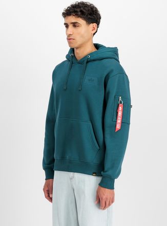 Alpha Industries Hoodie ALPHA INDUSTRIES Backprint Hoodie, Herren, Gr. XXL, deep petrol, Obermaterial: 80% Baumwolle, 20% Polyester, regular fit, Sweatshirts Hoodie