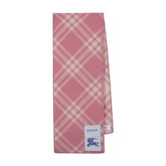 Burberry Check Wool Scarf - female - Burberry - Winter Scarves - Pink - ONE SIZE - Accessories