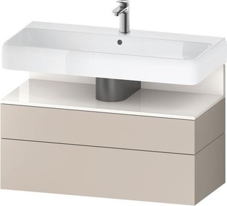 Duravit Duravit - Qatego Mueble Bajo Lavabo, 1 Extra&iacute;ble Y 1 Caj&oacute;n