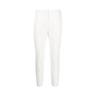 Pinko Bello-Punto-Stoz 05 Cropped Broek - Dames - Vrijetijds broeken - Wit - XS - Leer - Broeken