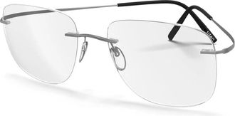 Silhouette Minimal Art Brilmontuur in Ruthenium - unisex - Brillen - Grijs - 55 MM - Accessoires