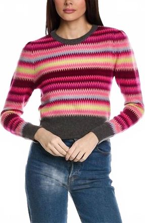 Brodie Meghan Fairaisle Sweater In Grey/auburn