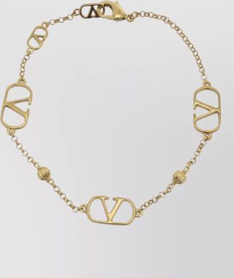 Valentino Garavani vlogo signature chain link metal bracelet