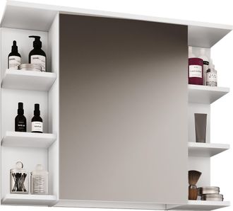 VCM Armario De Ba&ntilde;o Vcm Atemporal Dimensiones Aprox. Al. 64 X An. 80 Cm T. 21 Cm Espacio De Almacenamiento Suficiente Armario De Espejo - Zalo (blanco)