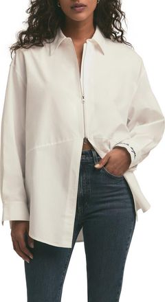 Favorite Daughter The Doors Always Open Oxford Shirt in White at Nordstrom, Size X-Large