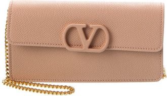 Valentino Vlogo Signature Leather Wallet On Chain