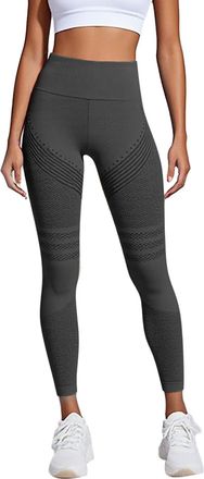 Generic Compression Leggings for Women UK Anti Cellulite Scrunch Bums Leggings Gym High Waisted Elastic Tummy Control Yoga Pants Stretch Push-Up Opaque Slim S