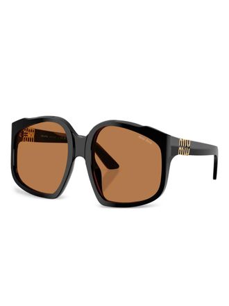 Miu Miu Eyewear oversize-frame sunglasses - women - Acetate - 59 - Black