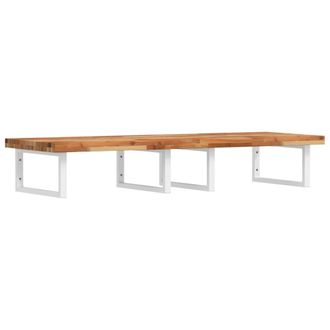 vidaXL Estante De Lavabo De Pared Acero Y Madera Maciza De Acacia Vidaxl