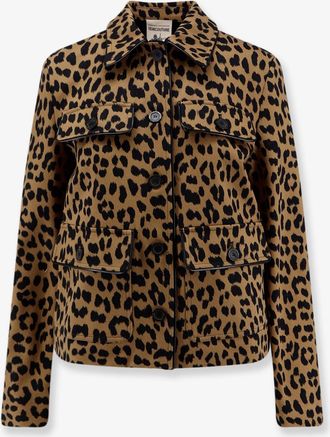 Semicouture Giubbino in cotone con stampa animalier - SEMICOUTURE - gender_Woman