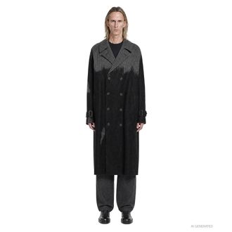 Yohji Yamamoto Needle Punched Herringbone Coat