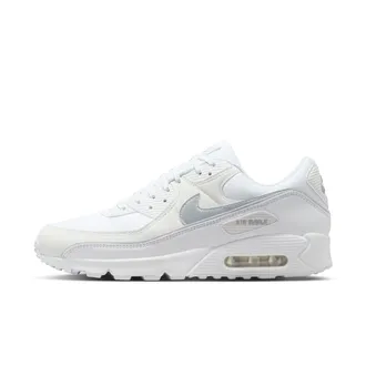 Nike Mens Air Max 90 Premium Shoes with Reflective Accents in White | HV4517-100