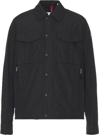 Moncler Frema Shirt Jacket - Heren - Zomerjassen - Zwart - M - Leer - Jassen