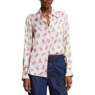 ottod'Ame Viscose Maxi Shirt in White at Nordstrom, Size 40 It