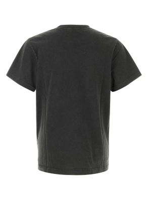 Entire studios Mens Slate Cotton T-Shirt Washedblack Exterior