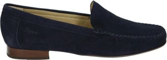 Sioux Schoenen, Dames, Blauw, 39 EU, Leer, Blauwe Instappers met Rubberen Zool