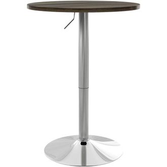 HOMCOM Homcom - Tavolo Alto con Altezza Regolabile, Piano Girevole a 360&deg; e Base Acciaio