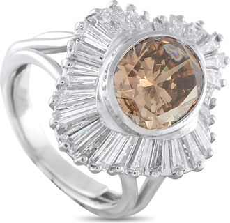 Luxury Bazaar Platinum 5.82ct Diamond Ballerina Ring MF39-031726