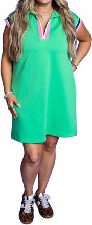 Wishlist Preppy Pop Dress In Green