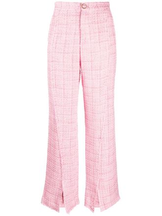 GCDS Pantaloni sartoriali in tweed - Rosa