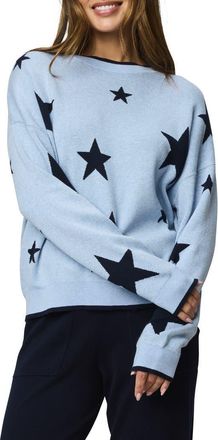 Splendid Silvie Star Sweater in Sea Breeze Blue/Navy at Nordstrom, Size X-Large