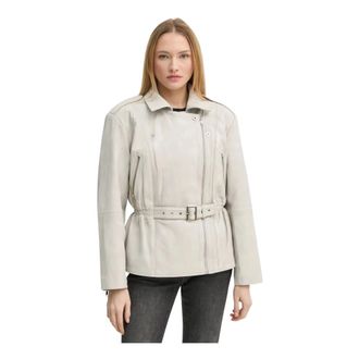 Gestuz Tia Leather Jacket - Jackets - Mujer - Beige - S
