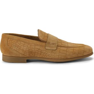 Kurt Geiger Aldgate Flex Reptile Embossed Loafer in Light/Pastel Brown at Nordstrom, Size 10.5