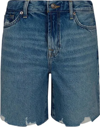 7 For All Mankind Distressed Denim Shorts