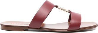 Dolce & Gabbana Leather Logo-plaque Sandals