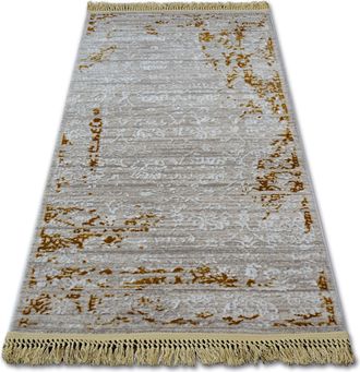 RugsX Rugsx - Alfombra Acr&iacute;lica Manyas 193aa Franjas Marr&oacute;n/crema Beige 80x150 Cm