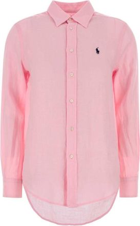 Ralph Lauren Pink Embroidery Logo Shirt