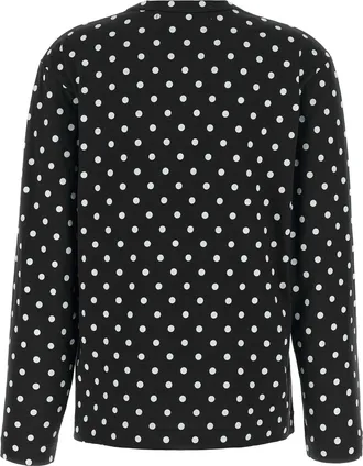 Comme Des Gar&ccedil;ons Womens Black Cotton Long Sleeve T-Shirt