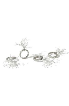 Tiramisu Arctic Sparkle Set of 4 Napkin Rings in White at Nordstrom Rack