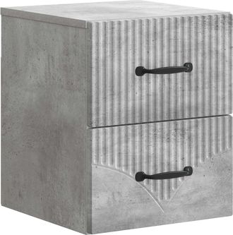 vidaXL Mesita De Noche De Pared Gris Hormig&oacute;n 34,5 X 33 X 40 Cm Vidaxl