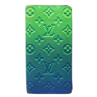 Louis Vuitton Pre-owned Long wallet (bi-fold) - Heren - Pre-owned - Groen - Maat: ONE Size Leer