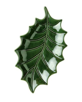 Certified International Festive Blooms 3D Holly Platter