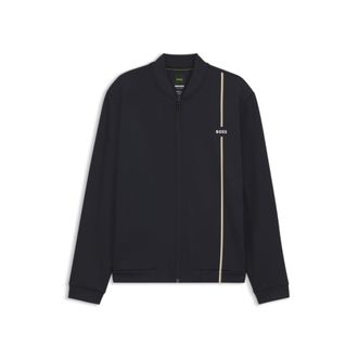BOSS Active zip-up sweatshirt with moisture management